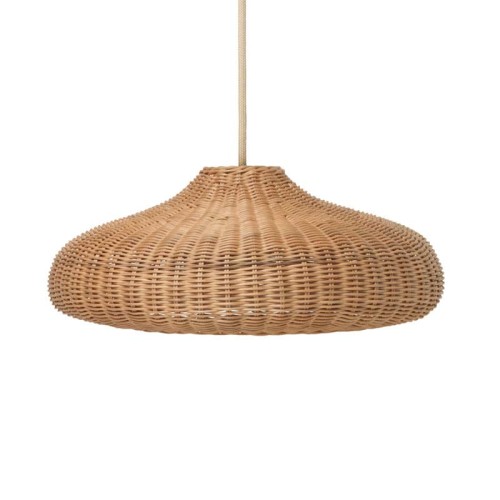 Pleciony abażur rattanowy ferm living