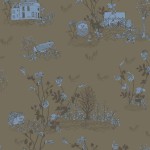 Tapeta Classic Woodlands - Khaki Blue - Sian Zeng
