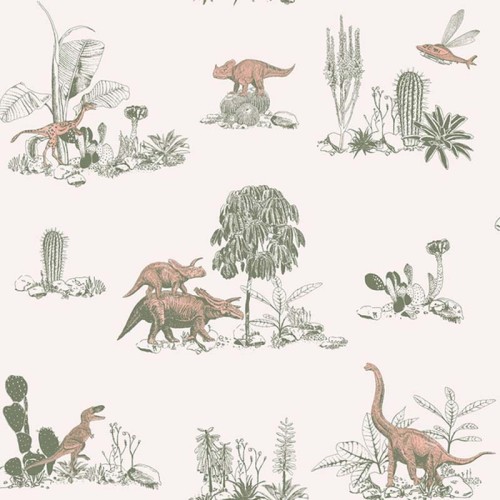 Tapeta Classic Dino Pink Green w sklepie mukaki.pl