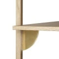 Ferm Living detal na półkę Sector szerokość 87 cm dąb i mosiądz.jpg