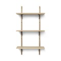 Półki Sector wąskie 54 cm fornir dębowy  z czranymi wspornikami - Ferm Living