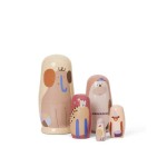 Matrioszki drewniane zwierzęta Critter - ferm Living  