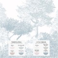 Blue Classic Hua Trees Mural