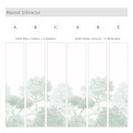 Tapeta, fototapeta drzewa: Dusty Green Classic Hua Trees Mural Wallpaper