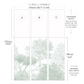 Dusty Green Classic Hua Trees Mural Wallpaper  - fototapeta