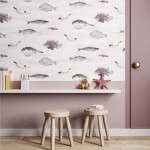 Fish Wallpaper Pink - Tapeta w ryby różowe - Sian Zeng 