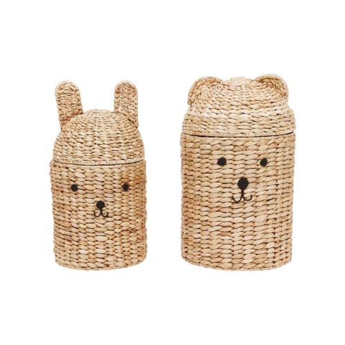 Kosze do przechowywania - miś i królik – zestaw 2 szt- OYOY