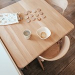 Stolik kwadratowy z litego drewna - Buk lub Dąb - Square Table - Curve Lab