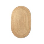 Dywan jutowy owalny mały 140 x 240cm - Eternal Oval Jute Rug - Small - Natural - Ferm Living