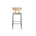 Krzesło barowe niskie, hoker - Herman Counter Chair - White Oiled Oak - Ferm Living