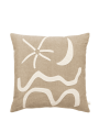 Ferm Living  Kove Applique Cushion Tan Cashmere