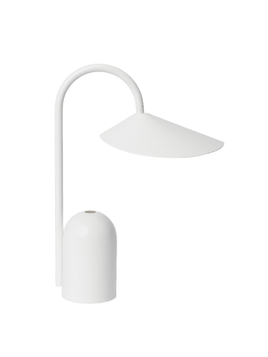 Lampa przenośna Arum biała - Arum Portable Lamp White - ferm living