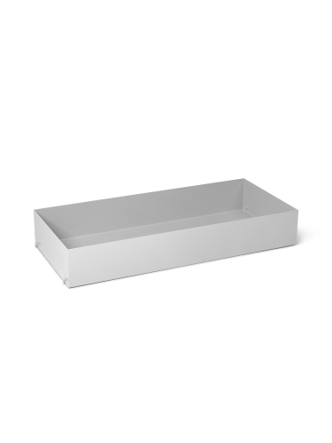 Szara półka głęboka do systemu Punctual - Shelf Box - ferm Living