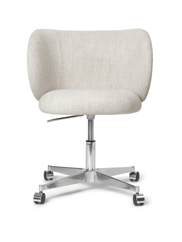 Krzesło do jadalni Rico na kółkach - Rico Dining Chair - Castors - Bouclé - ferm living