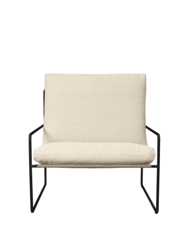 Ferm Living SS25 fotel / sofa Desert 1-Seater Pure Boucle Off-white czarna rama 1104270928