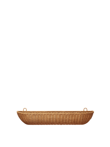 Pleciony kosz pólka ścienna - 75x14 - ferm Living