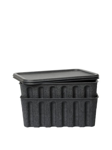 Pudełka z masy papierowej Charcoal pojemniki duże, Ferm Living