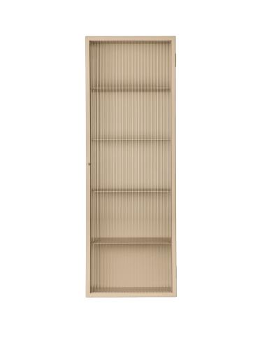 Haze witryna wisząca kaszmirowa 35 x 100 szkło ryflowane - Haze Wall Cabinet Reeded Glass - Ferm Living