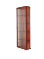 Haze witryna czerwona wisząca 35 x 100 szkło ryflowane - Haze Wall Cabinet Reeded Glass - Ferm Living