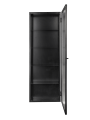 Haze witryna wisząca otwarta czarna 35 x 100 szkło ryflowane - Haze Wall Cabinet Reeded Glass - Ferm Living
