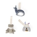 3 pcs, frog/bee/snail - Sebra