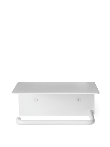 Uchwyt na papier toaletowy Dora biały - Dora Toilet Paper Holder - Shelf - ferm living