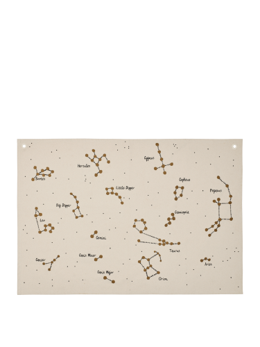Constellation Textile Map - Undyed, mapa Ferm Living