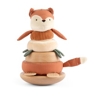 Stacking & tilting fox, Sparky, fox tail red - Sebra 