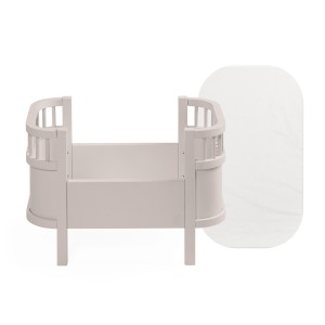 Dla lalek Łóżeczko różowe z materacem - Sebra Doll's Bed birchb. rose+mattress, jetty+ - Sebra