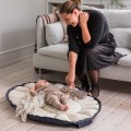 Sebra Baby Nest, gniazdko i nosidełko i mata, 3-in-1 Babynest, Blue i jasny środek