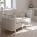 Łóżeczko drewniane białe Sebra Bed Baby rosnące z dzieckiem