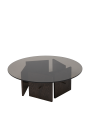 Stolik szklany Aukko Coffee Table - Tinted Glass/Dark Stained Oak- Ferm Living