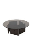 Stolik szklany Aukko Coffee Table - Tinted Glass/Dark Stained Oak- Ferm Living