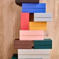 Pudełka w japońskim stylu Hako żółte, materiał - A5 - OYOY