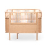 Łóżeczko Sebra Bed Baby & Jr., drewniane, rosnące z dzieckiem - Wooden Edition - Sebra