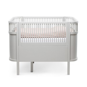 Łóżeczko Sebra Bed Baby & Jr. ,rosnące z dzieckiem,  Jasnoszare - Stone - Sebra 