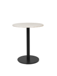 Stół śr. 60 cm z kamiennym blatem, Mineral Café Table Bianco Curia/Black - ferm living