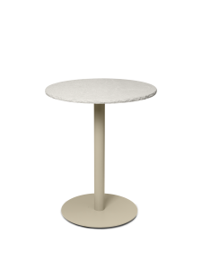 Stół śr. 60 cm z kamiennym blatem, Mineral Café Table Bianco Curia/Bianco Curia - ferm living