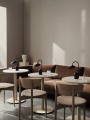 Stół śr. 60 cm z kamiennym blatem, Mineral Café Table Bianco Curia/Black - ferm living