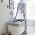 Sebra baldachim, Canopy, Dobby Weave, dusty blue