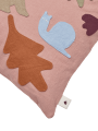 Poduszka z leśnym zagajnikiem, Lunden Cushion, różowa- Ferm Living