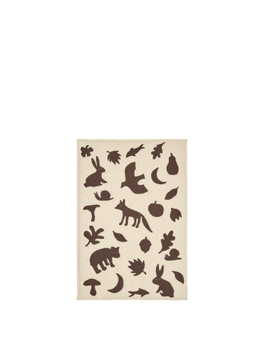 Kocyk zagajnik, Lunden Blanket , czekoladowy- Ferm Living