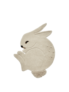 Dywanik tuftowany w kształcie królika, złamana biel - Rabbit Tufted Rug - Off-white - Ferm Living 