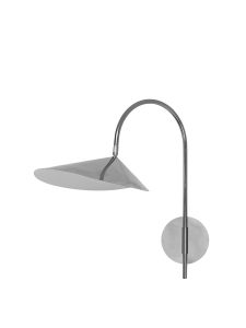 Arum lampa na ścianę, kinkiet, stal nierdzewna - Arum Swivel Wall Lamp, Hardwired,Stainless Steel - Ferm Living
