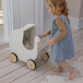Doll's pram, wooden, classic white - Sebra