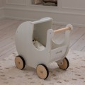 Wózek dla lalek, drewniany, biały - Doll's pram, wooden, classic white - Sebra