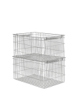 Koszyki Cala ze stali nierdzewnej - Cala Stackable Baskets - Set of 2 - Stainless Steel - Ferm Living