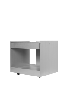 Niski wózek Lager z szufladą aluminium - Lager Low Trolley with Drawer Aluminium - Ferm Living