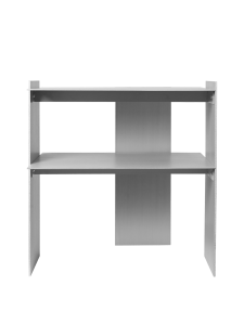Stolik boczny Lager z aluminium - Lager Low Trolley with Drawer, Aluminium - Ferm Living