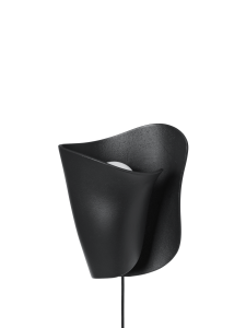 Kinkiet Oyster, czarny - Oyster Wall Sconce Light Black - Ferm Living